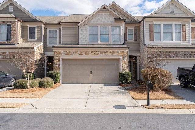 view of property featuring a garage