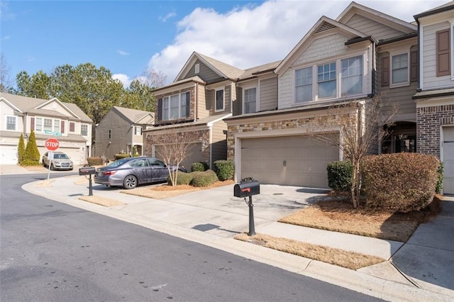 view of property featuring a garage