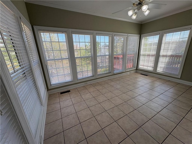3426 Olivia Grace Way, Dacula, GA 30019 - unfurnished sunroom featuring tile patterned flooring and crown molding