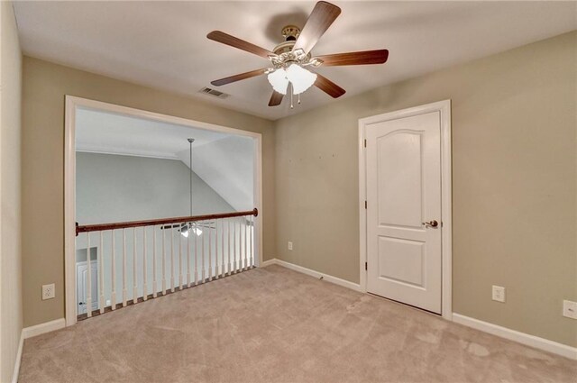 3426 Olivia Grace Way, Dacula, GA 30019 - spare room with ceiling fan, carpet flooring, and baseboards