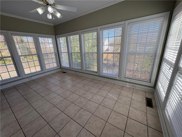 3426 Olivia Grace Way, Dacula, GA 30019 - unfurnished sunroom with tile patterned flooring and ornamental molding
