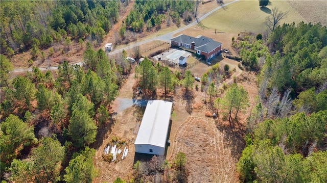 aerial view featuring a rural view