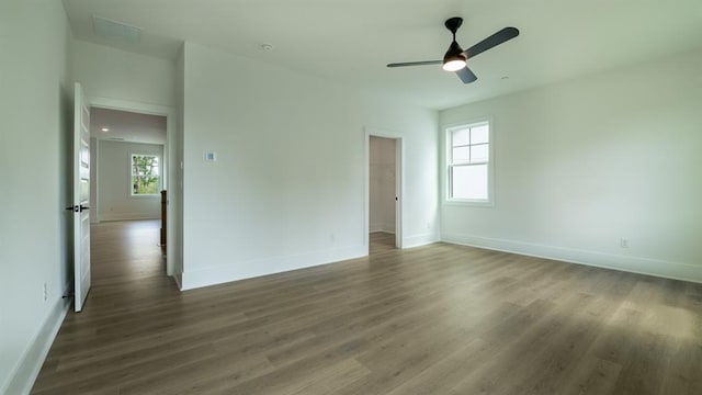 1514 Gatekeeper Ter, Marietta, GA 30066 - unfurnished room with wood finished floors, baseboards, and ceiling fan