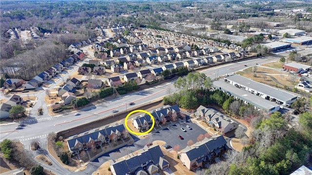 drone / aerial view featuring a residential view