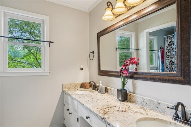 177 Coopers Pond Dr, Lawrenceville, GA 30044 - full bath with double vanity and crown molding