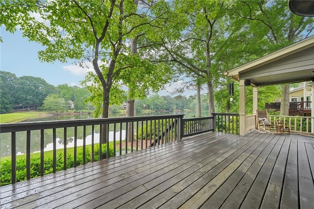 177 Coopers Pond Dr, Lawrenceville, GA 30044 - wooden deck featuring view of scattered trees