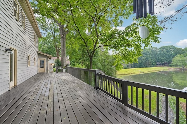 177 Coopers Pond Dr, Lawrenceville, GA 30044 - wooden terrace with a water view