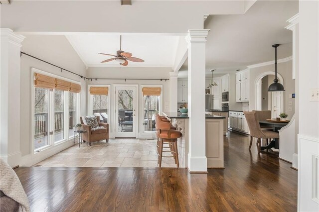 sunroom / solarium with visible vents