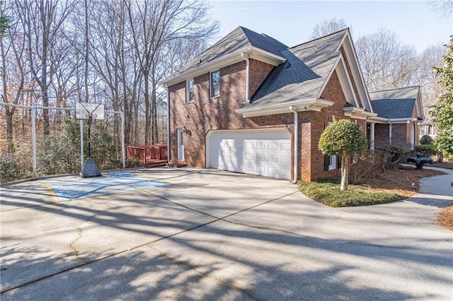 view of home's exterior featuring a garage