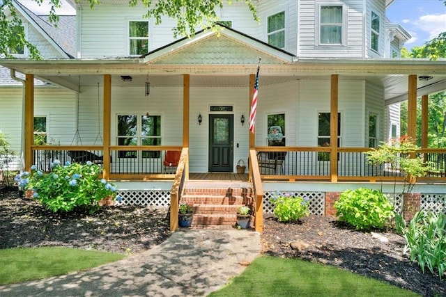 9035 Walnut Cove Ct, Gainesville, GA 30506 - view of front of home featuring covered porch
