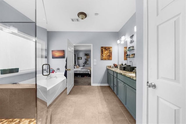 9035 Walnut Cove Ct, Gainesville, GA 30506 - full bathroom with vanity, ensuite bath, a bath, and tile patterned flooring