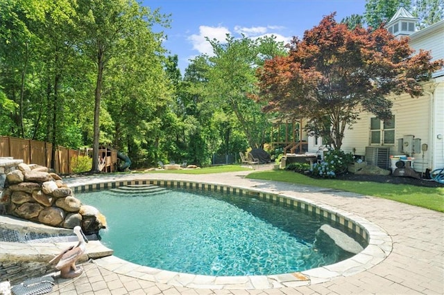 9035 Walnut Cove Ct, Gainesville, GA 30506 - swimming pool featuring central AC unit