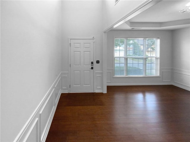 entryway featuring dark hardwood / wood-style flooring