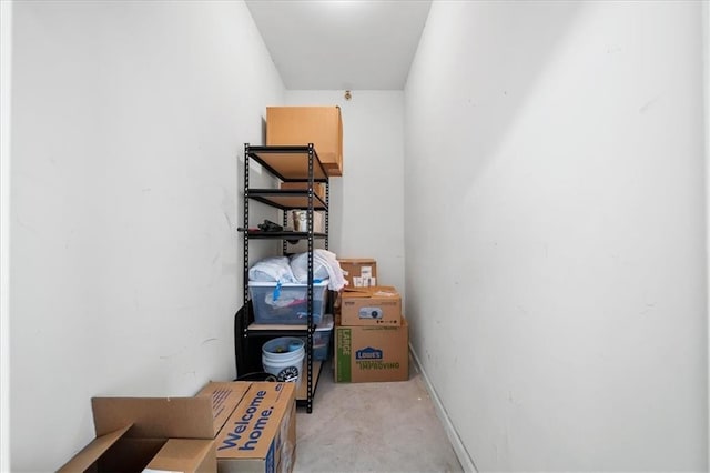 view of storage room