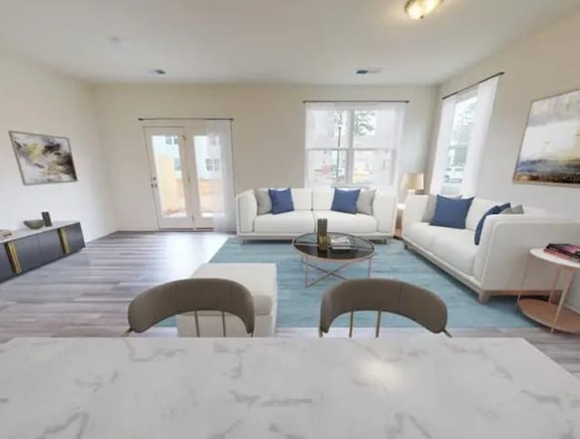 305 Winston Way, Villa Rica, GA 30180 - living area featuring wood finished floors