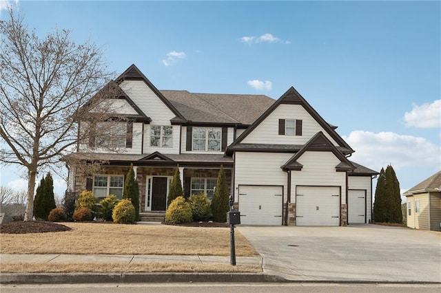 view of front of house featuring a garage