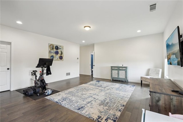 interior space featuring dark hardwood / wood-style flooring