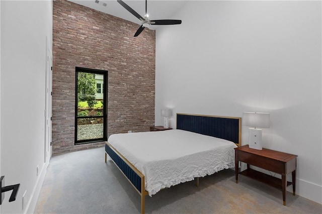538 Main St, Palmetto, GA 30268 - bedroom with a towering ceiling and ceiling fan