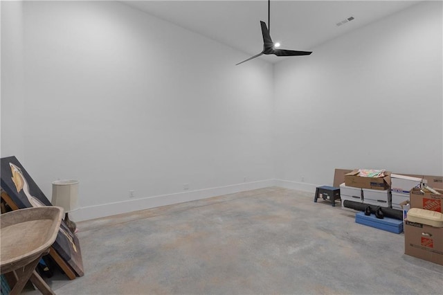 538 Main St, Palmetto, GA 30268 - unfurnished room featuring ceiling fan and concrete flooring