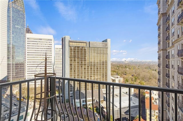 balcony with a city view