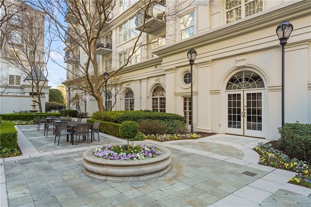 view of patio with french doors