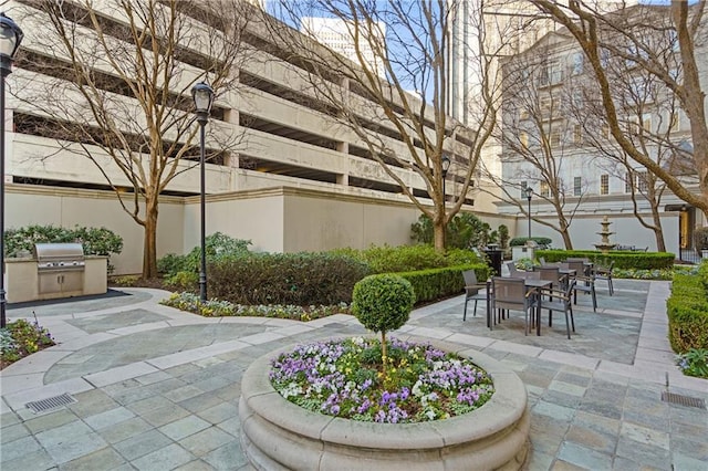 view of patio featuring area for grilling