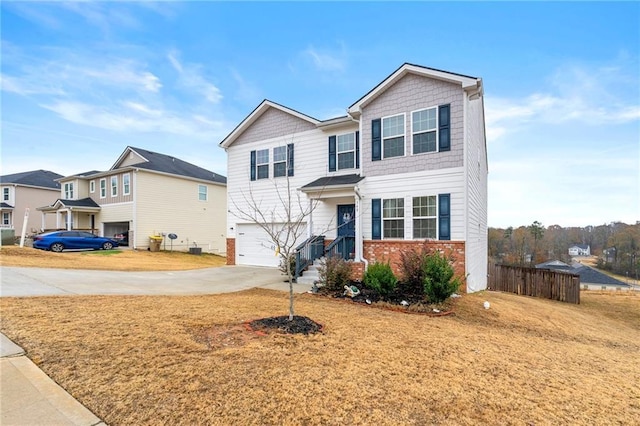 view of front property featuring a garage