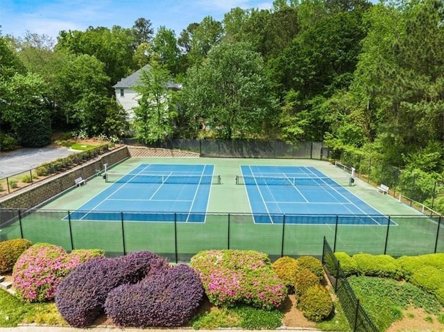 view of tennis court