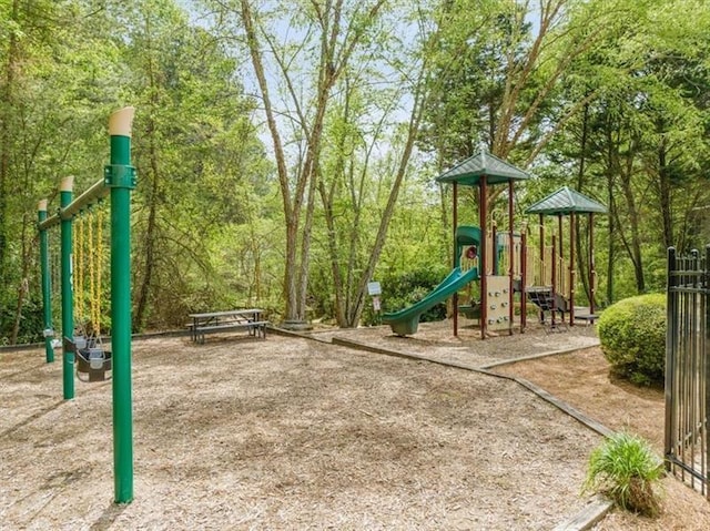 view of jungle gym