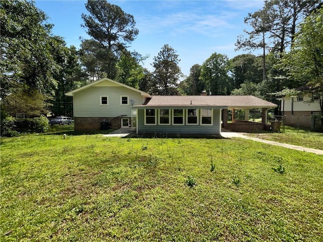 6389 Cumberland Dr, Rex, GA 30273 - rear view of property featuring a chimney
