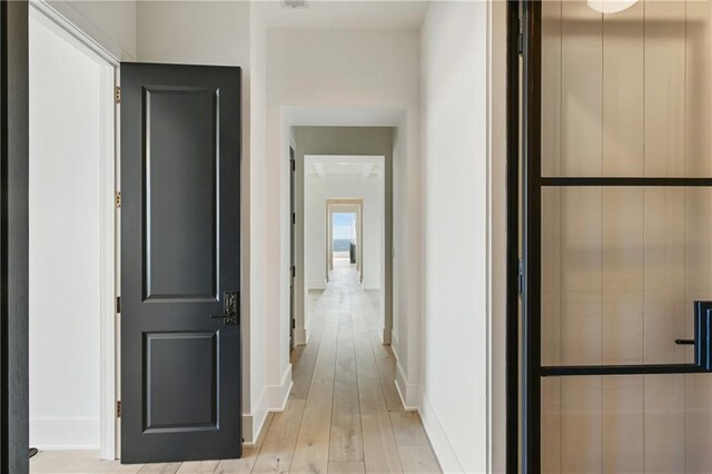 3630 Peachtree Rd NE Unit 3302, Atlanta, GA 30326 - hall with baseboards and light wood-type flooring