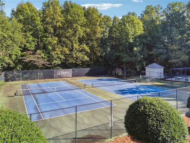 view of sport court