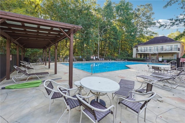 view of pool with a patio area