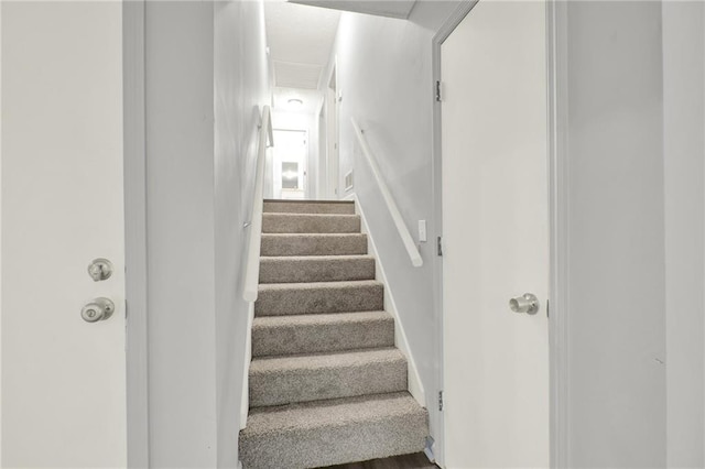 view of stairway