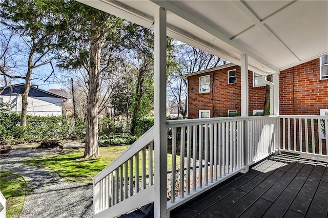 view of wooden deck