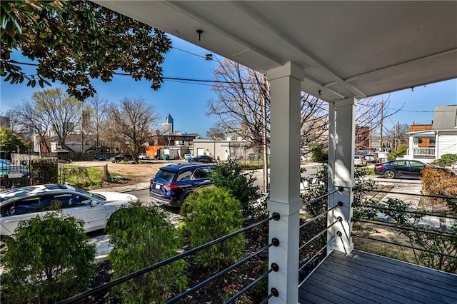 balcony with covered porch