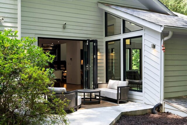 4070 Whitewater Creek Rd, Atlanta, GA 30327 - view of patio / terrace featuring a sunroom