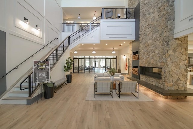 310 Chatuge Dr, Hoschton, GA 30548 - building lobby with stairway and a towering ceiling
