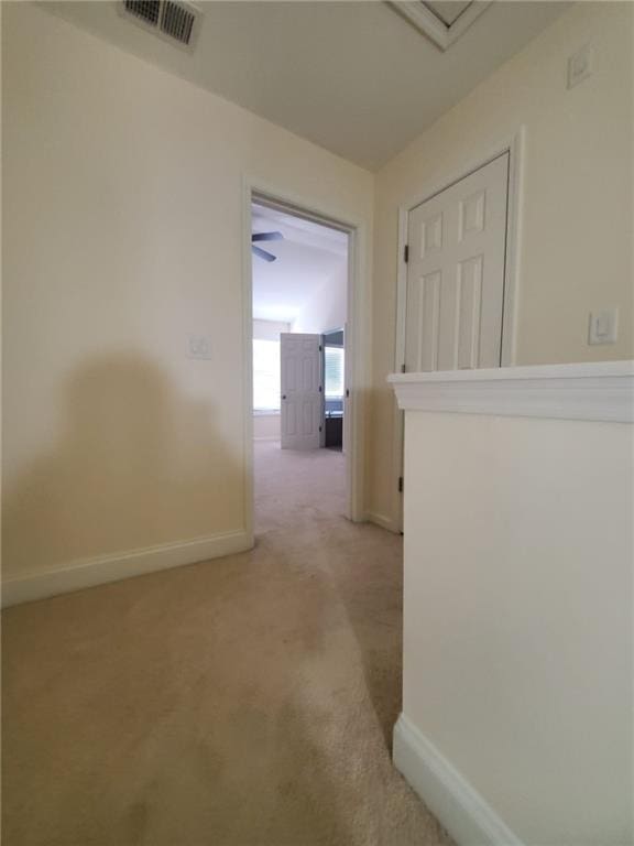 4215 Wildener Way, Cumming, GA 30041 - hallway featuring visible vents, baseboards, and light colored carpet