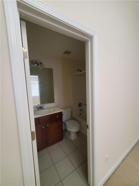 4215 Wildener Way, Cumming, GA 30041 - full bathroom with tile patterned flooring, visible vents, toilet, bathing tub / shower combination, and vanity