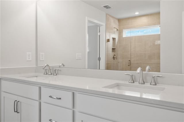 373 Riverwood Pass, Dallas, GA 30157 - bathroom featuring a stall shower and double vanity