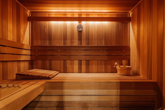 view of sauna