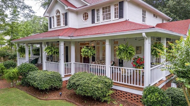 416 Mcdaniel St, Monroe, GA 30655 - view of front facade featuring a shingled roof and covered porch