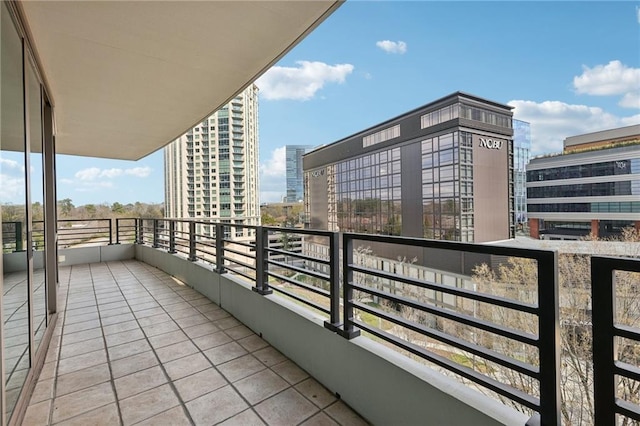 balcony with a city view