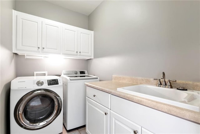 3885 Lake Juliette Dr, Buford, GA 30519 - washroom with washer and dryer and cabinet space