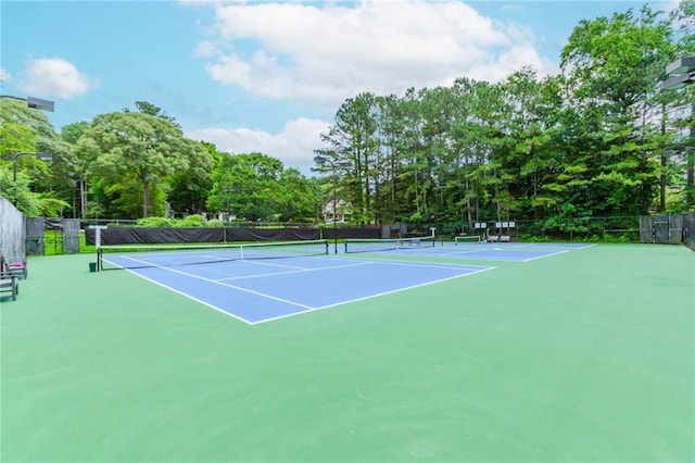 5396 Turnbill Pt NW, Acworth, GA 30101 - view of tennis court featuring view of scattered trees