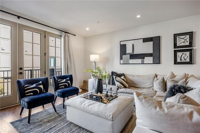 726 Edgewood Ave NE, Atlanta, GA 30307 - living room with recessed lighting and wood finished floors