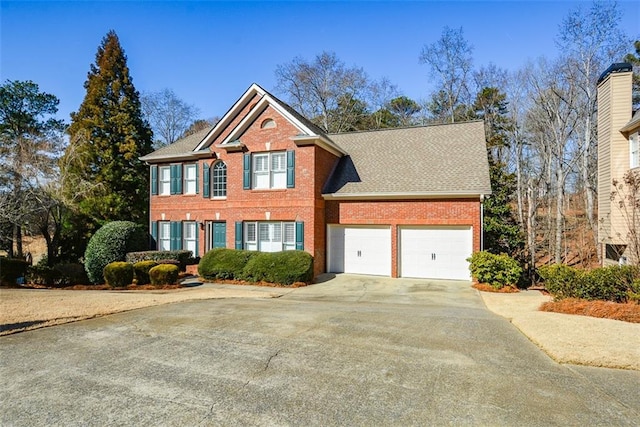 view of property with a garage