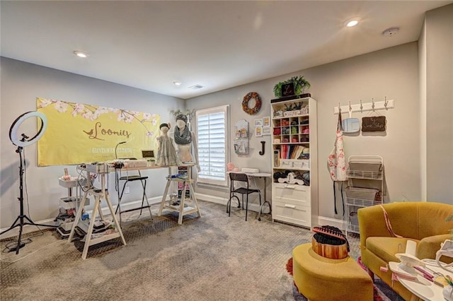 13 Clearwater Ct, Hoschton, GA 30548 - game room with carpet floors, baseboards, and recessed lighting