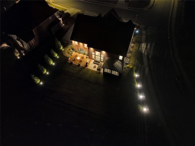 13 Clearwater Ct, Hoschton, GA 30548 - view of back of house at night